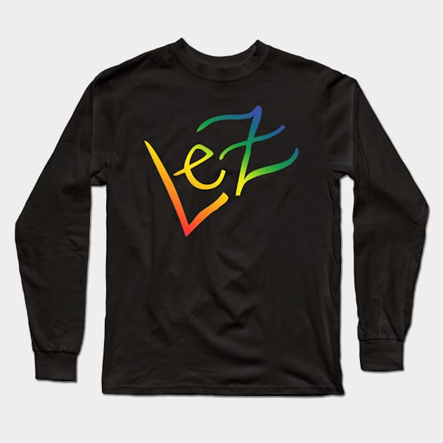 Rainbow Lez Long Sleeve T-Shirt by Lez Hang Out 